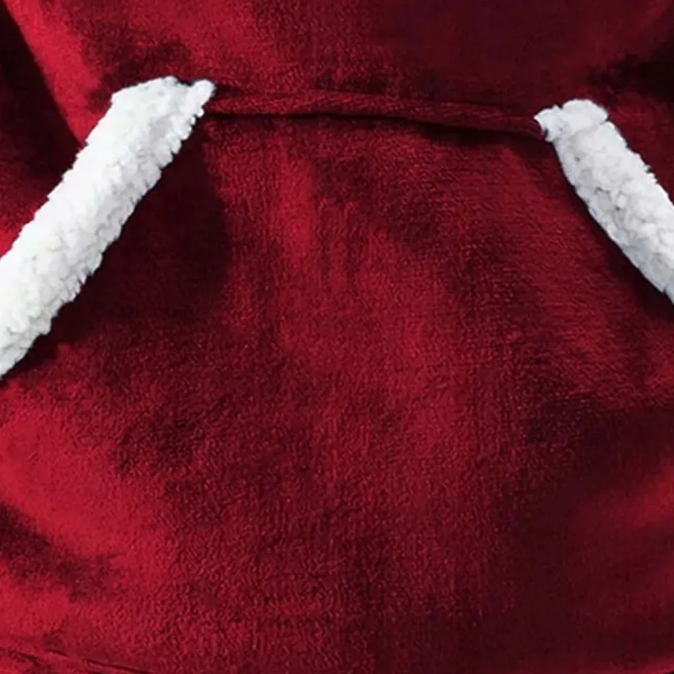 100% Bomull Oversize Blanket Snuggie Röd