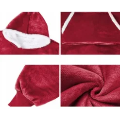 100% Bomull Oversize Blanket Snuggie Röd