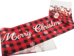Bordslöpare julmotiv 220x38 cm, tunn textil, slumpmässig design