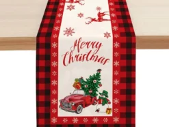 Bordslöpare julmotiv 220x38 cm, tunn textil, slumpmässig design