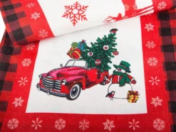 Bordslöpare julmotiv 220x38 cm, tunn textil, slumpmässig design