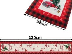 Bordslöpare julmotiv 220x38 cm, tunn textil, slumpmässig design
