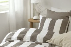 Borganäs of Sweden bäddset block stripe, 2-pack