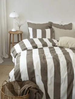 Borganäs of Sweden bäddset block stripe, 2-pack