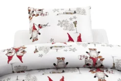 Borganäs of Sweden Frosty Christmas Vit bäddset 2-pack
