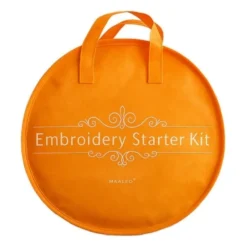 Broderikit 207 delar med 100 färger, trådar 8 m, 5 broderiram