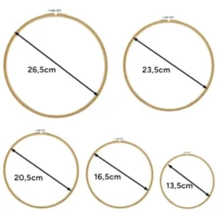 Broderikit 207 delar med 100 färger, trådar 8 m, 5 broderiram