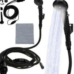 Campingdusch med vattenpump