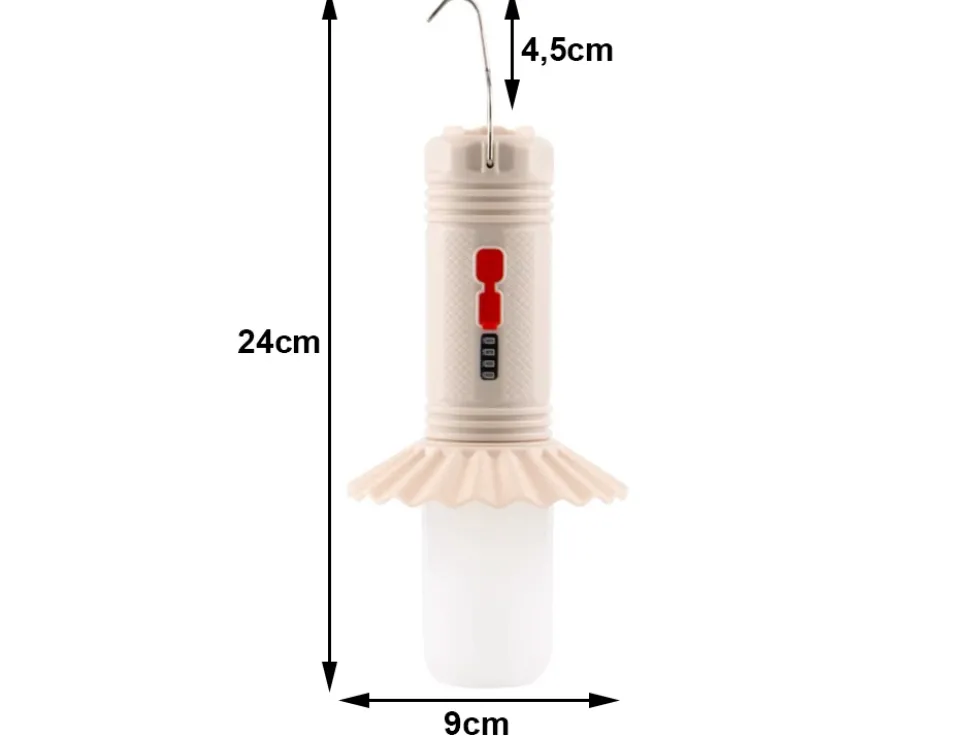 Campinglampa med powerbank och LED-ficklampa