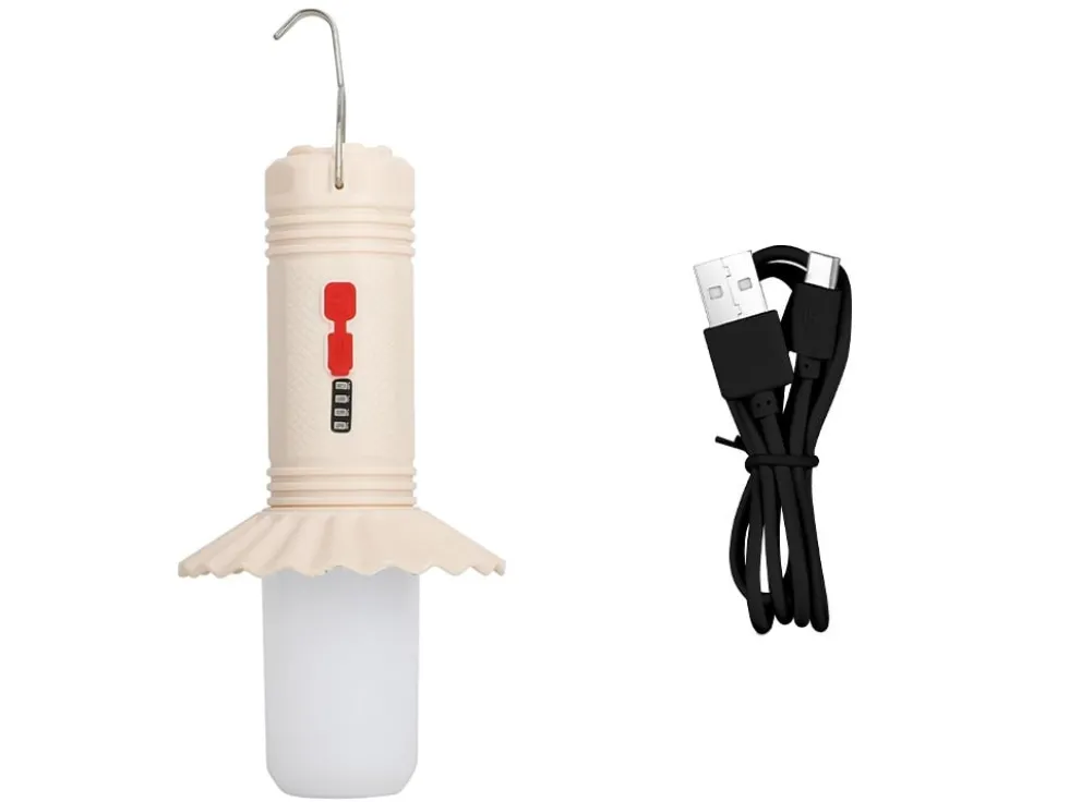 Campinglampa med powerbank och LED-ficklampa