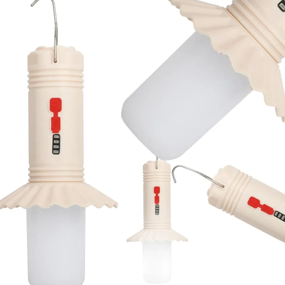 Campinglampa med powerbank och LED-ficklampa