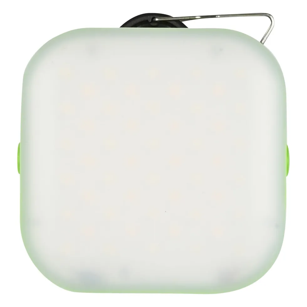 Campinglampa med solcell och powerbank