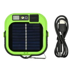 Campinglampa med solcell och powerbank