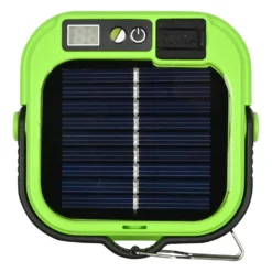 Campinglampa med solcell och powerbank
