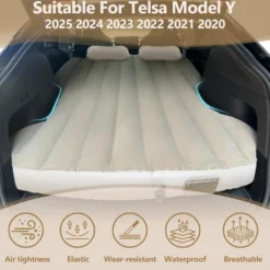 Campingmadrass för SUV Tesla Model Y (2021–2025) Självuppblåsande Trådlös Pump l