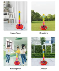 Children Throw Circle Game Ferrule Stacked Toys Fun Indoor Outdoor Parent-Child Interactive Circle Layers Early Education Gift