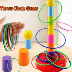 Children Throw Circle Game Ferrule Stacked Toys Fun Indoor Outdoor Parent-Child Interactive Circle Layers Early Education Gift