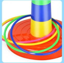 Children Throw Circle Game Ferrule Stacked Toys Fun Indoor Outdoor Parent-Child Interactive Circle Layers Early Education Gift