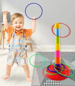 Children Throw Circle Game Ferrule Stacked Toys Fun Indoor Outdoor Parent-Child Interactive Circle Layers Early Education Gift