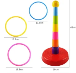 Children Throw Circle Game Ferrule Stacked Toys Fun Indoor Outdoor Parent-Child Interactive Circle Layers Early Education Gift