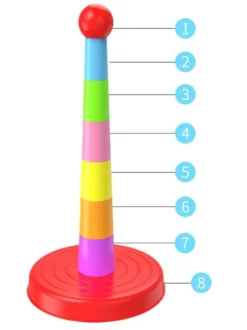Children Throw Circle Game Ferrule Stacked Toys Fun Indoor Outdoor Parent-Child Interactive Circle Layers Early Education Gift