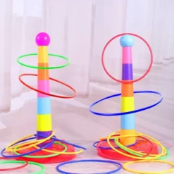 Children Throw Circle Game Ferrule Stacked Toys Fun Indoor Outdoor Parent-Child Interactive Circle Layers Early Education Gift