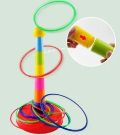 Children Throw Circle Game Ferrule Stacked Toys Fun Indoor Outdoor Parent-Child Interactive Circle Layers Early Education Gift