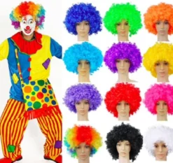 Clownperuk , afroperuk, pride- 10 färger