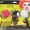 Clownsmink set 3 färger inkl röd näsa svamp sticka 2 eyeliner