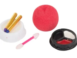 Clownsmink set 3 färger inkl röd näsa svamp sticka 2 eyeliner