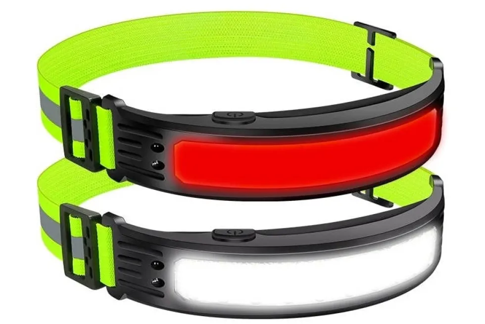 COB LED-huvudlampa / Pannlampa med reflex