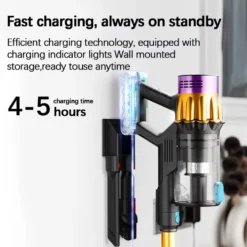 COTAR V22 650W 55000PA Sladdlös Dammsugare Handhållen 5-i-1 Städtillbehör LED-skärm Avtagbart Batteri 60 min Drifttid