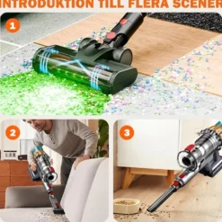 COTAR V22 650W 55000PA Sladdlös Dammsugare Handhållen 5-i-1 Städtillbehör LED-skärm Avtagbart Batteri 60 min Drifttid