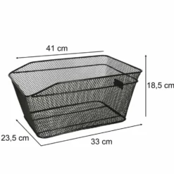 Cykelkorg för bagagebärare i metall svart 41x29 cm universalfäste