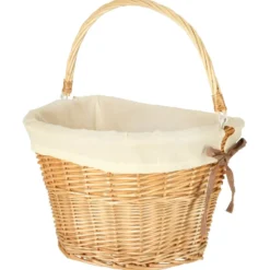 Cykelkorg rotting med klickfäste och tyginsats vit 36x25x23 cm