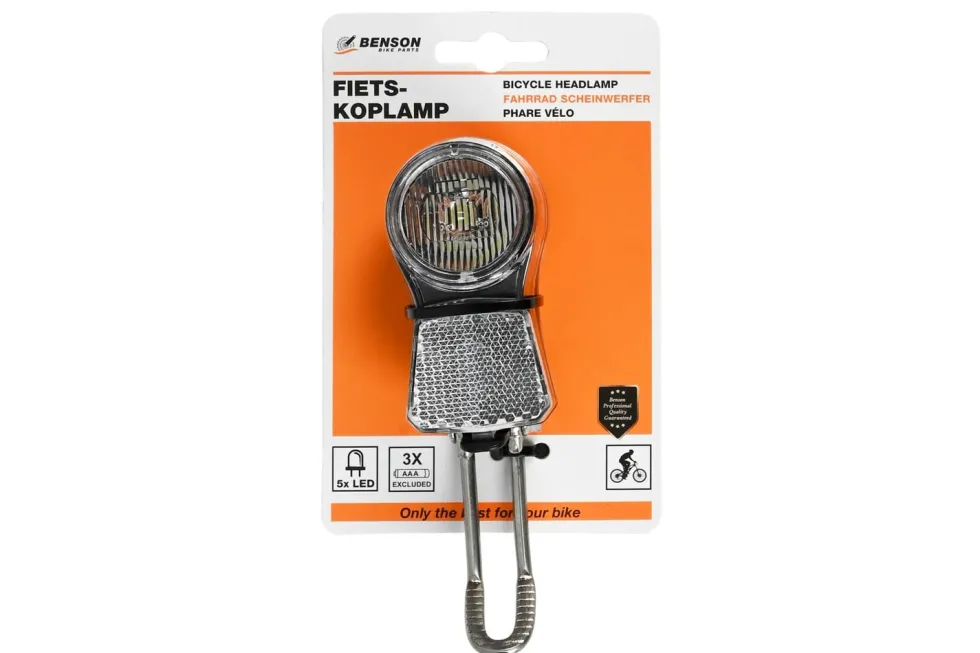 Cykellampa med LED för framgaffel