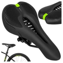 Cykelsadel ergonomisk mjuk stoppning 28x14 cm svart universal
