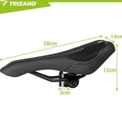 Cykelsadel ergonomisk mjuk stoppning 28x14 cm svart universal