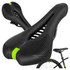 Cykelsadel ergonomisk mjuk stoppning 28x14 cm svart universal