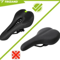 Cykelsadel ergonomisk mjuk stoppning 28x14 cm svart universal