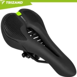 Cykelsadel ergonomisk mjuk stoppning 28x14 cm svart universal