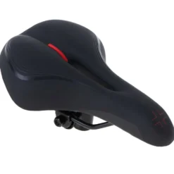 Cykelsadel komfort skum med tryckavlastande öppning svart 27x15,5 cm