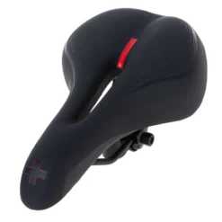 Cykelsadel komfort skum med tryckavlastande öppning svart 27x15,5 cm