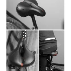 Cykelsadel med sätesskydd och reflex