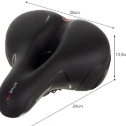 Cykelsadel med sätesskydd och reflex