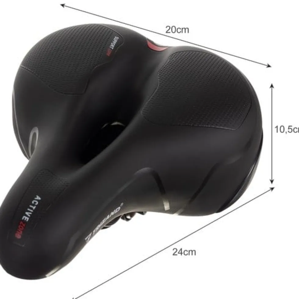Cykelsadel med sätesskydd och reflex