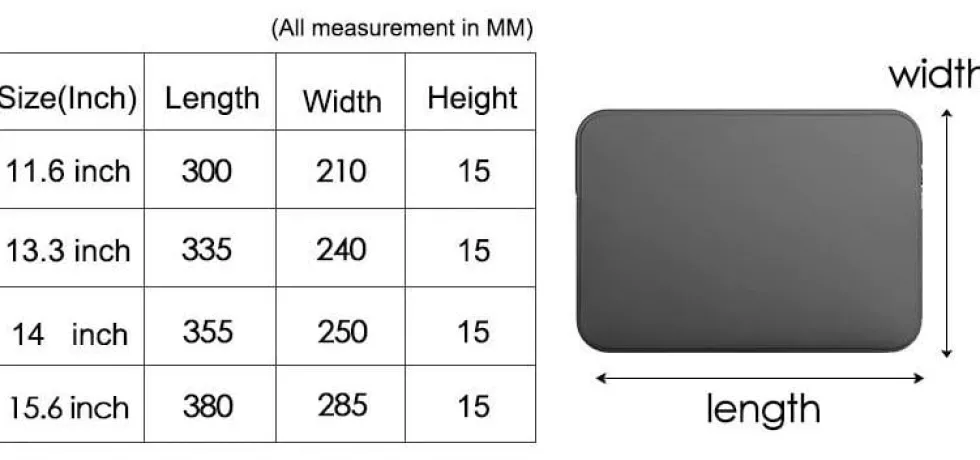 Datorfodral / Laptopfodral med dragkedja