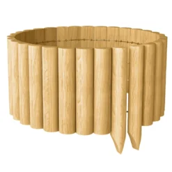 Dekorativ panel för trädgårdsstaket i trä, hållbar och enkel att installera för uteplats, gräsmatta, gångväg, 176x38 cm, naturlig