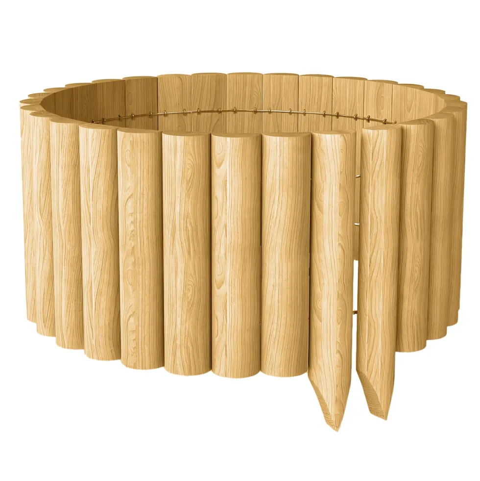 Dekorativ panel för trädgårdsstaket i trä, hållbar och enkel att installera för uteplats, gräsmatta, gångväg, 176x38 cm, naturlig
