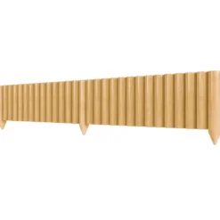 Dekorativ panel för trädgårdsstaket i trä, hållbar och enkel att installera för uteplats, gräsmatta, gångväg, 176x38 cm, naturlig